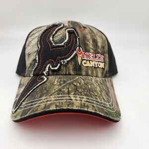 Browning Hells Canyon Camo Hat Mens Black Orange Buckmark Embroidery Hunting Cap